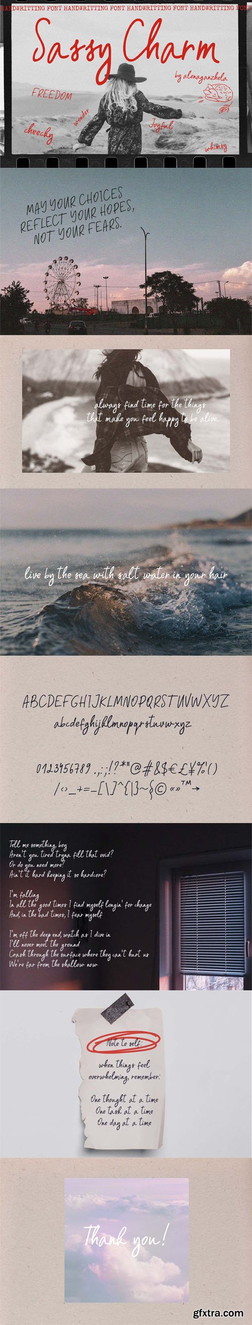 Sassy Charm Handwriting Font