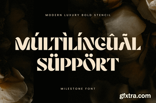 Milestone - Modern Luxury Bold Stencil Font YH8TS35