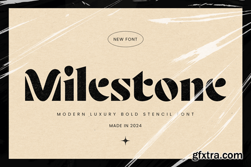 Milestone - Modern Luxury Bold Stencil Font YH8TS35