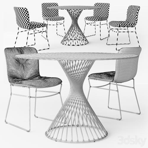 Calligaris Annie chair Vortex table