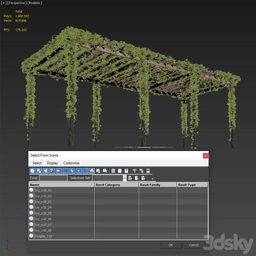 Pergola with Ivy v10