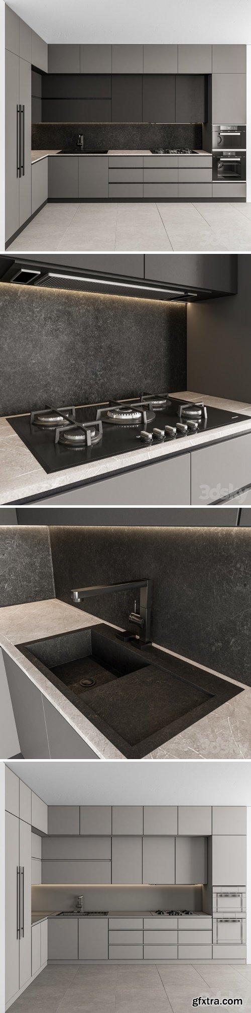 Kitchen Modern - Gray and Black 46