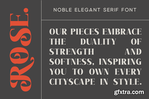 Noble Elegant - Luxury Serif Swash Logo Font 9FU3D6F