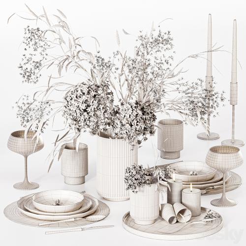 Kitchen tableware 020 (Vray)