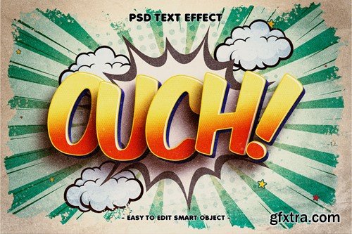 Ouch Comic Style Editable Text Effect FSPFXSF