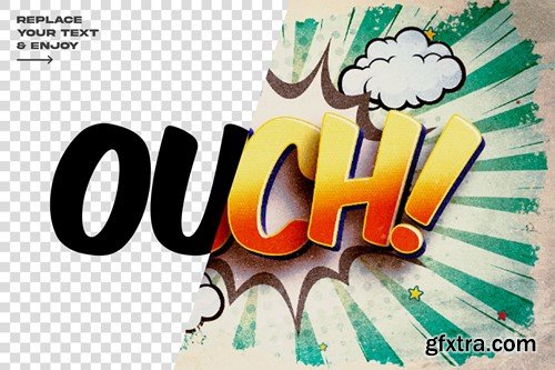 Ouch Comic Style Editable Text Effect FSPFXSF