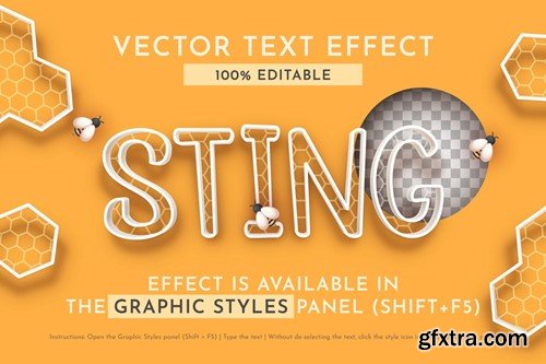 Sting Editable Text Effect, Graphic Style QH85R38