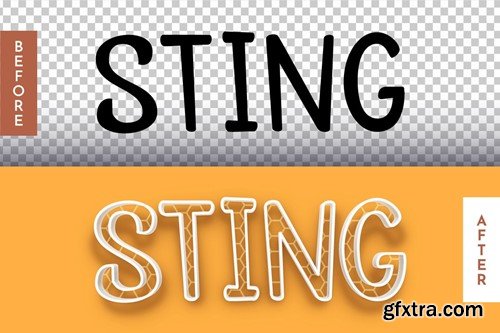 Sting Editable Text Effect, Graphic Style QH85R38