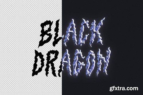 Edgy Chrome Text Effect DX96BZT