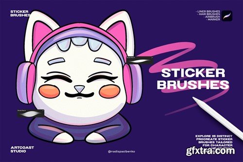 Procreate Sticker Brushes C9L24EZ