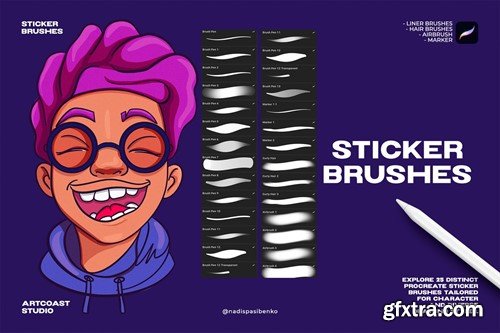 Procreate Sticker Brushes C9L24EZ