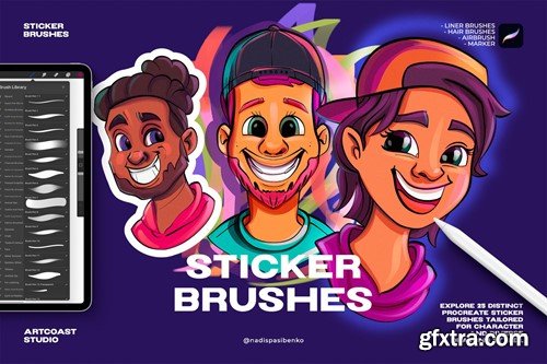 Procreate Sticker Brushes C9L24EZ