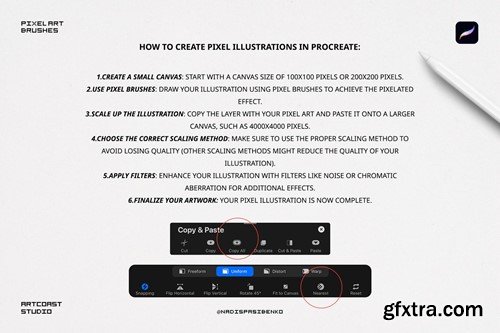 Pixel Art Procreate Brushes R8QNGWL