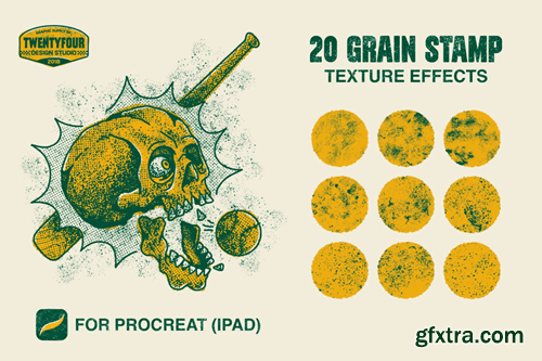 20 Grain Stamps Procreate Brush MXNC6HB