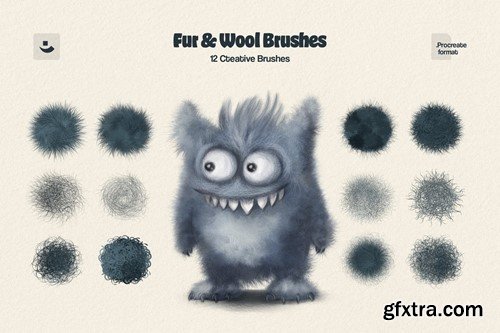 Fur Brushes for Procreate 2WTHDGW