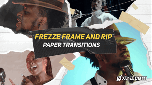 Videohive Freeze Freme and Rip paper Transition 55303949