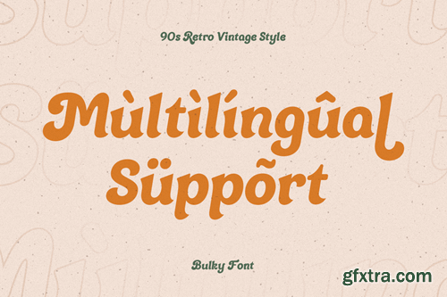 Bulky - Retro Vintage Font HE6XF6X