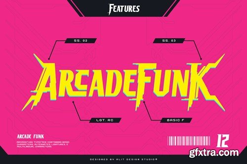 Arcade Funk Typeface 72K7DMZ