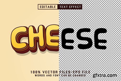 Cheese Cartoon Text - Editable Text Effect U8ETJHQ