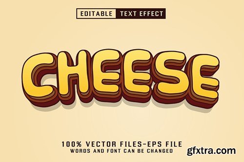 Cheese Cartoon Text - Editable Text Effect U8ETJHQ