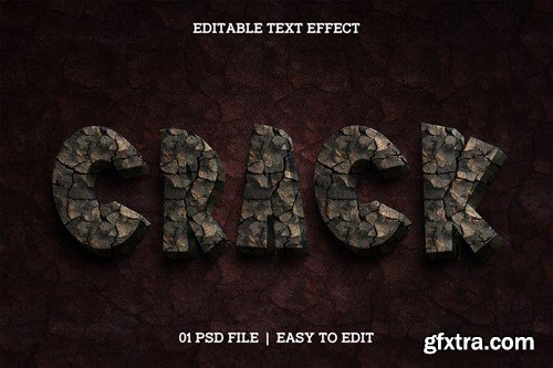 Crack Wall Texture Text Effect LJXSCUB