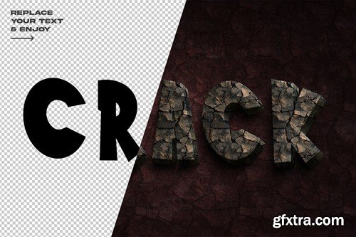 Crack Wall Texture Text Effect LJXSCUB