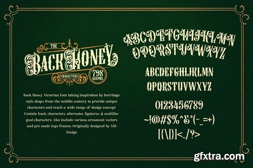 Black Honey Victorian Font YHAAMVD