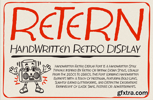 Retern - Handwritten Retro Display JJBSRZS