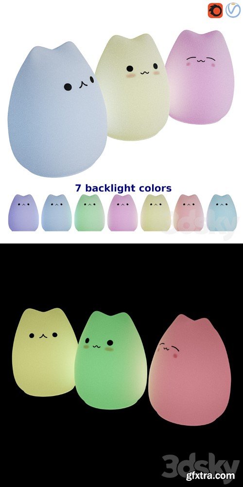 Cute Cat LED Night Lamp