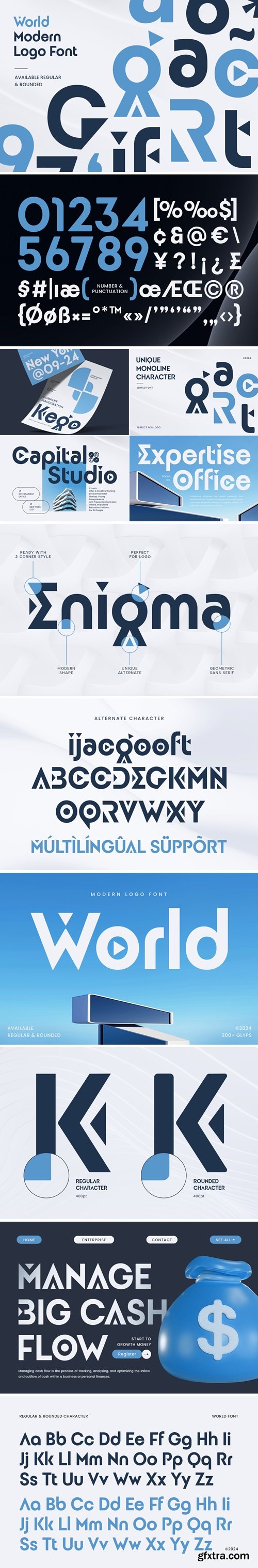 World - Modern Logo Font