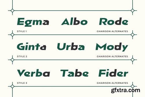 Gharison - Modern Art Deco Italic Font DMR2ARD