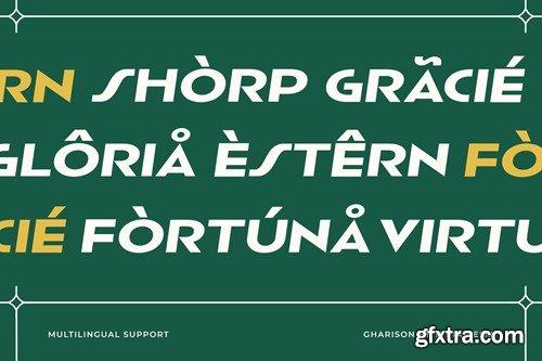 Gharison - Modern Art Deco Italic Font DMR2ARD