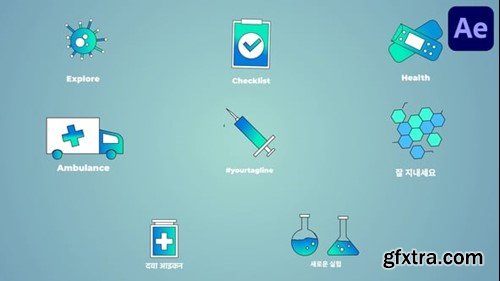 Videohive Medicine Icons And Titles for After Effects 55282605