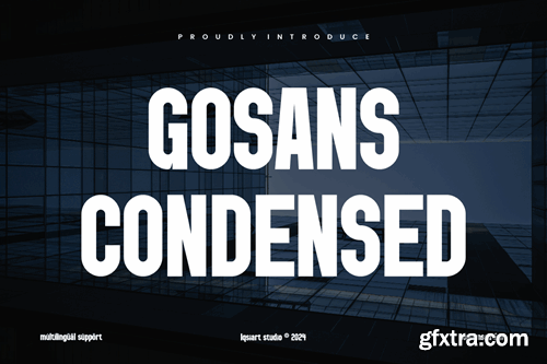 Gosans Condensed - Modern Sans Font XDAWS3T