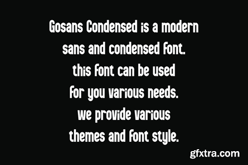 Gosans Condensed - Modern Sans Font XDAWS3T