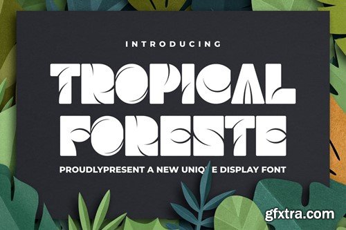 Tropical Foreste a New Unique Display Font VS37Z6H