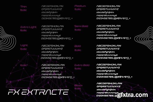 FX Extracte - Futuristic Font YQUXG4N