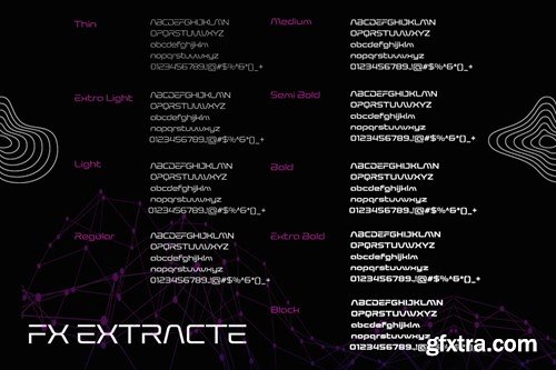 FX Extracte - Futuristic Font YQUXG4N