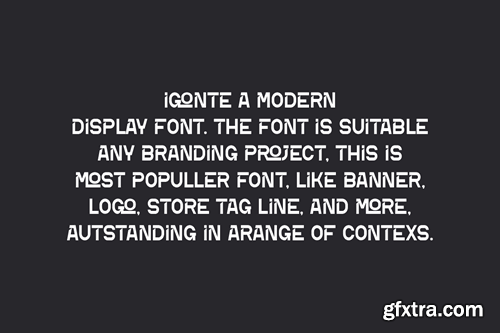 Igonte - Minimal Logo Sans Font QSQ7FJT