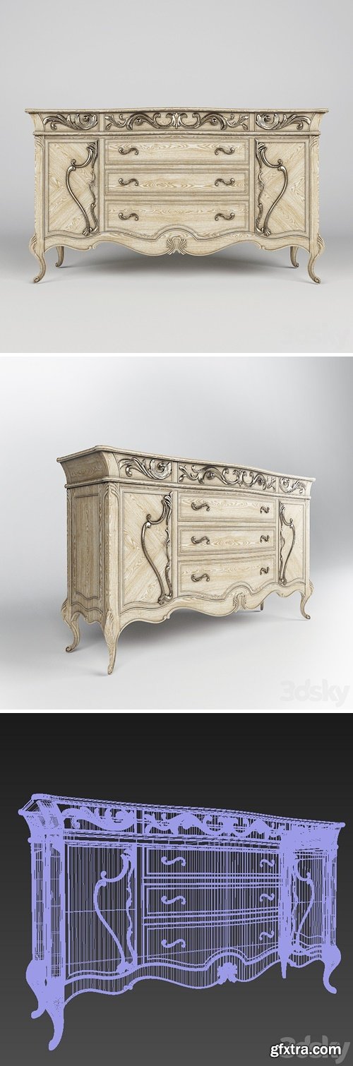 Chest of drawers Platine de Royale Champagne 09007-201