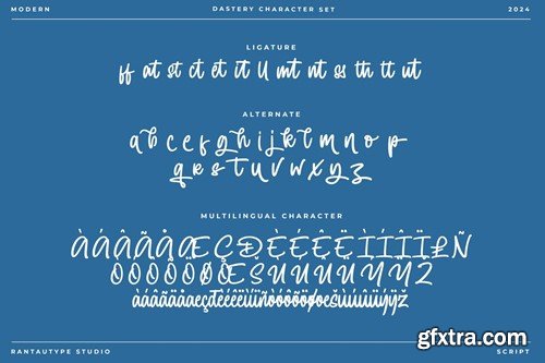 Dastery Modern Script Font 4DABKBD