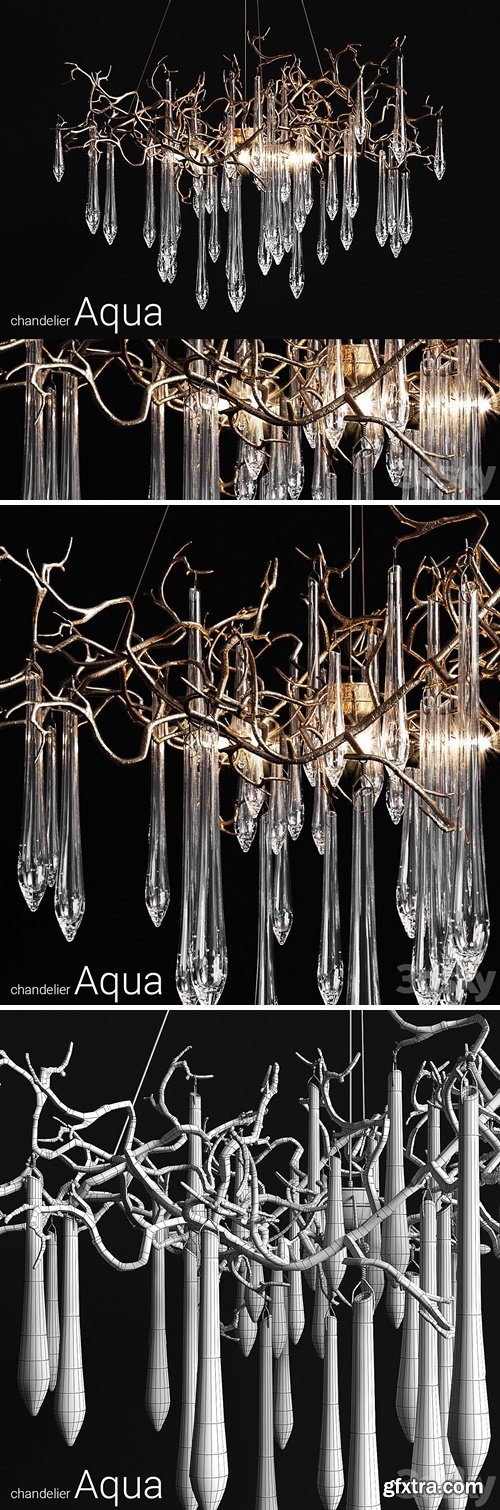 Chandelier serip aqua