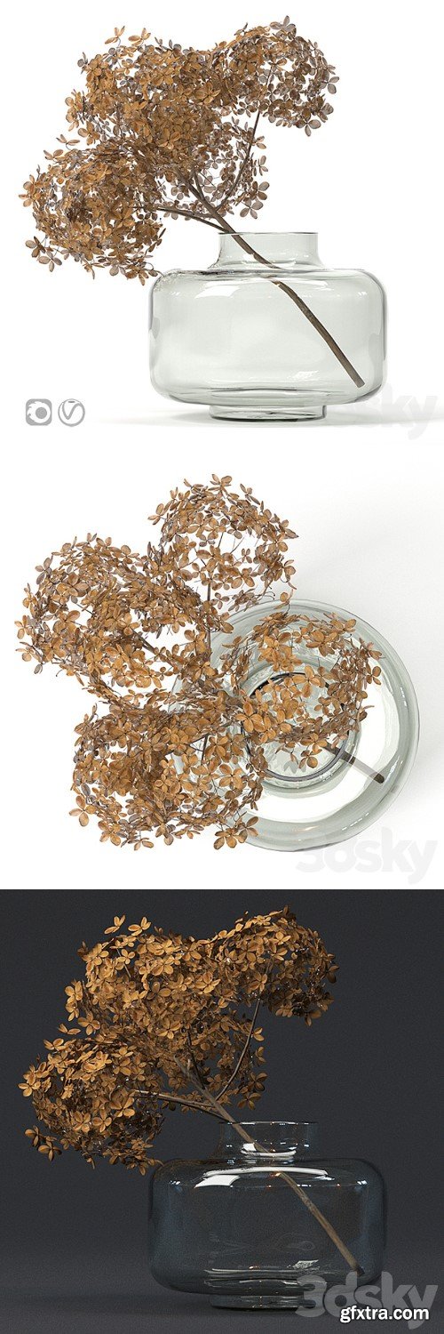 Dried flower vase