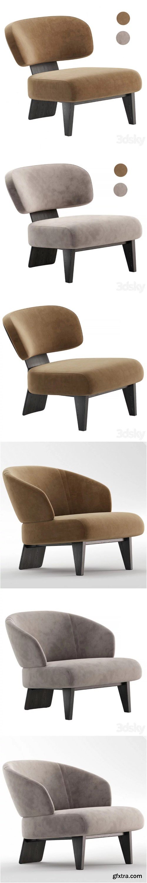 REEVES armchair by Minotti