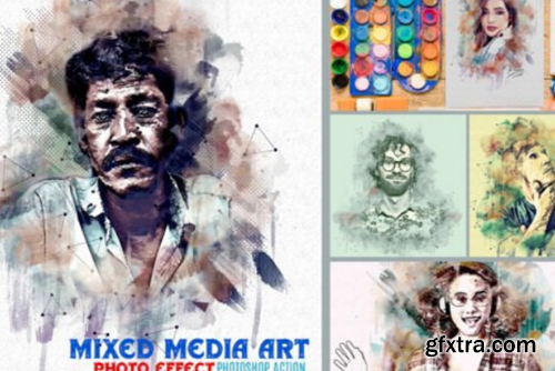 Mixed Media Art Photoshop Action