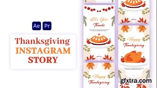 Videohive Thanksgiving instagram Stories 55383416