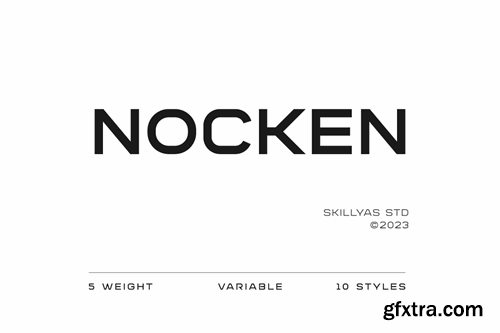 Nocken Display sans-serif Family Font RC6A7X2