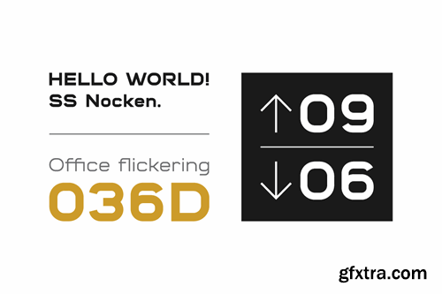 Nocken Display sans-serif Family Font RC6A7X2