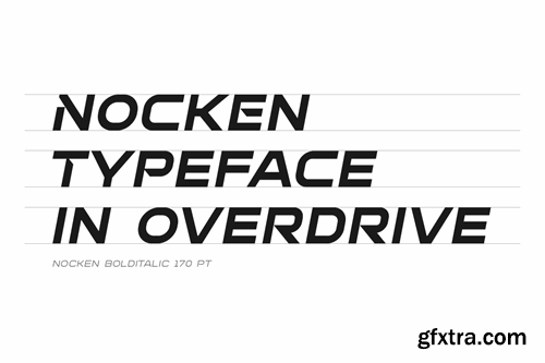 Nocken Display sans-serif Family Font RC6A7X2