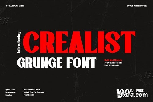 Crealist - Streetwear Font ZB48L8W